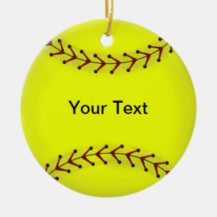 Fastpitch softballprydnad julgransprydnad keramik