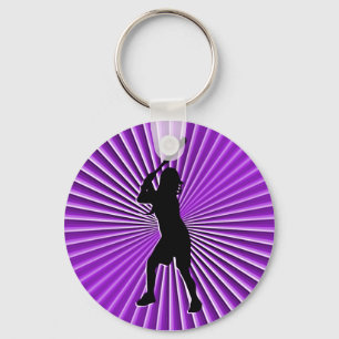 Fastpitch softballsmet Keychain Nyckelring