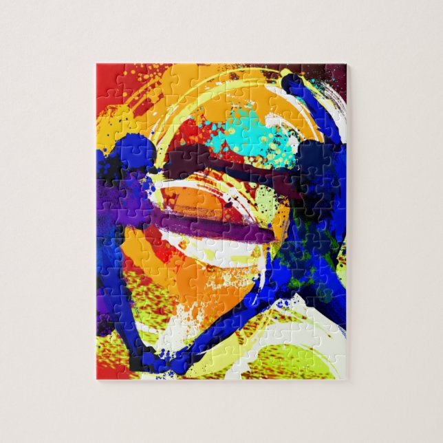 Fastpitch softballspelare pussel (Vertikal)