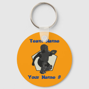 Fastpitch softballstoppare Keychain Nyckelring