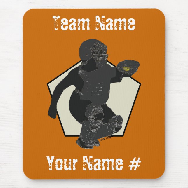 Fastpitch softballstoppare Mousepad Musmatta (Framsidan)