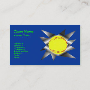 Fastpitch softballvisitkort visitkort