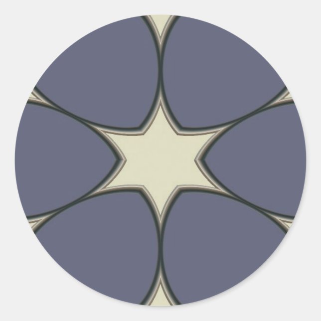 Fästplatta Runt Klistermärke (Framsida)