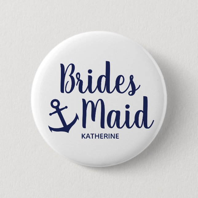 Fästpunkt för marinblå bridesmaid knapp (Framsida)