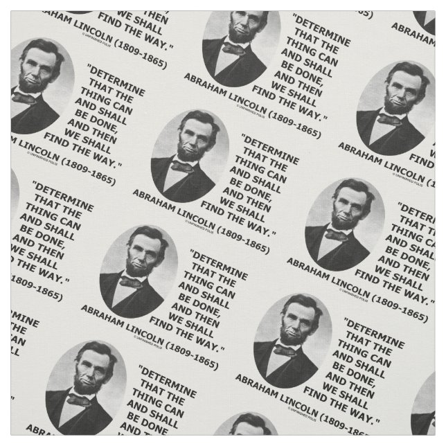 Fastställ att Sak kan göras till Lincoln Quote Tyg (Provkarta)