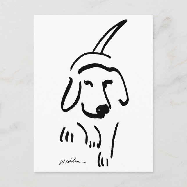 Fastställd beagle vykort (Framsida)