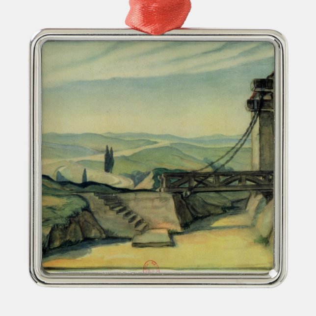 Fastställd design för Act II av operan 'Fidelio Julgransprydnad Metall (Framsidan)