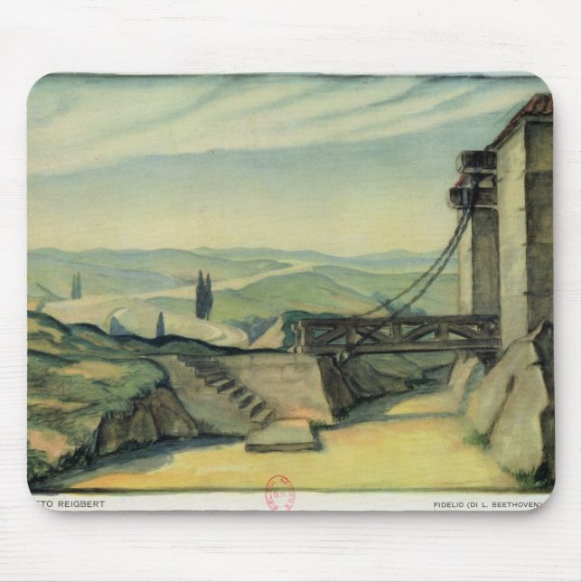 Fastställd design för Act II av operan 'Fidelio Musmatta (Framsidan)