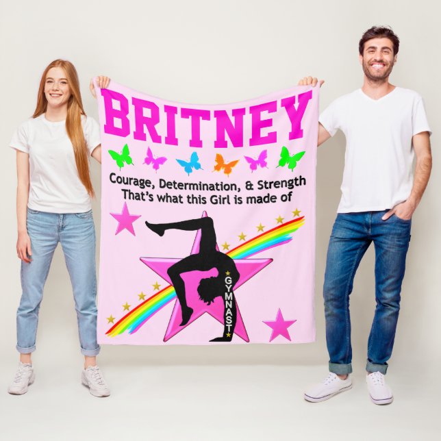 FASTSTÄLLD GYMNAST-PERSONLIG FLEECE-BLANKET FLEECEFILT (På plats)