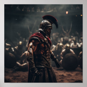 Fastställd Poster av Gladiator - Battle-Worn