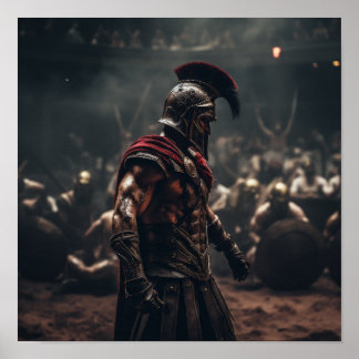 Fastställd Poster av Gladiator - Battle-Worn