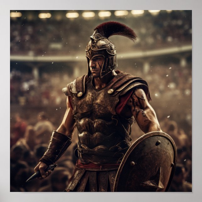 Fastställd Poster av Gladiator - Battle-Worn (Framsidan)