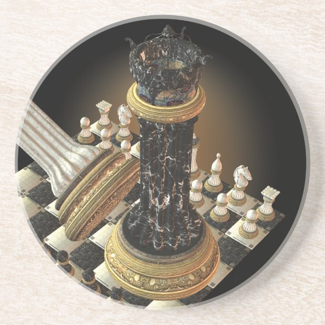 Fastställd sandstenkustfartyg för schack underlägg sandsten (Framsidan)