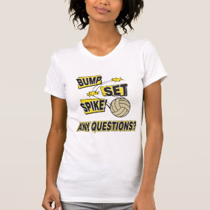 Fastställd spikevolleyboll för bula tee shirt