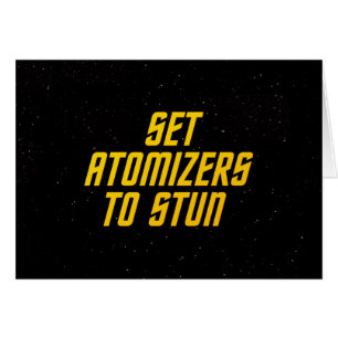 Fastställda Atomizers som ska bedövas Hälsningskort