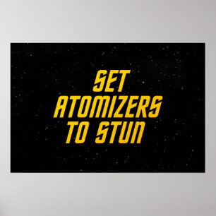 Fastställda Atomizers som ska bedövas Poster