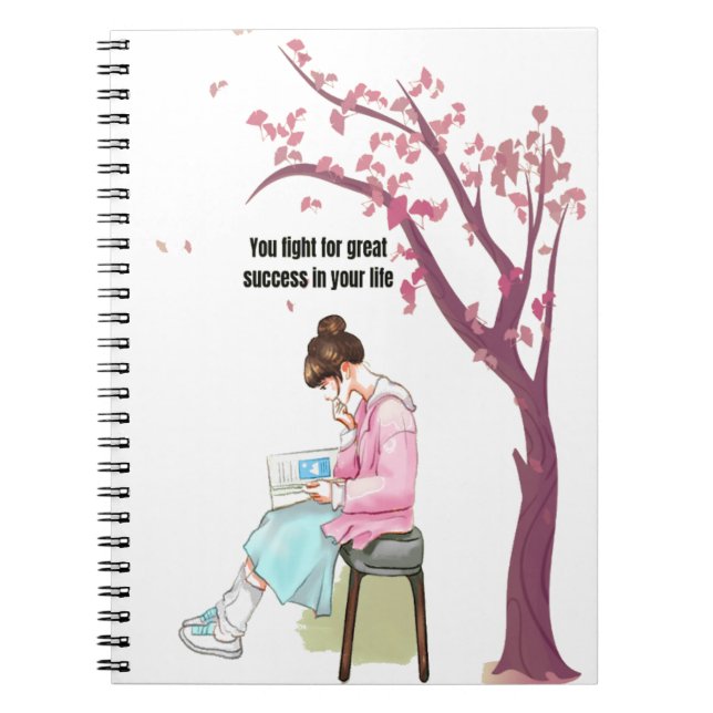 "Fastställda mål för sinnet, blomning" Anteckningsbok (Framsidan)