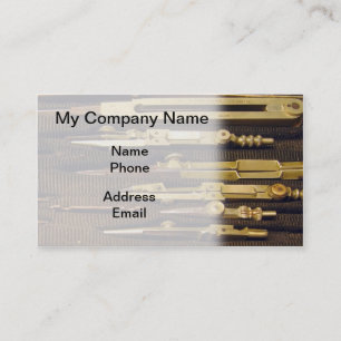 Fastställdt tekniskt teckningverktyg för ritare visitkort