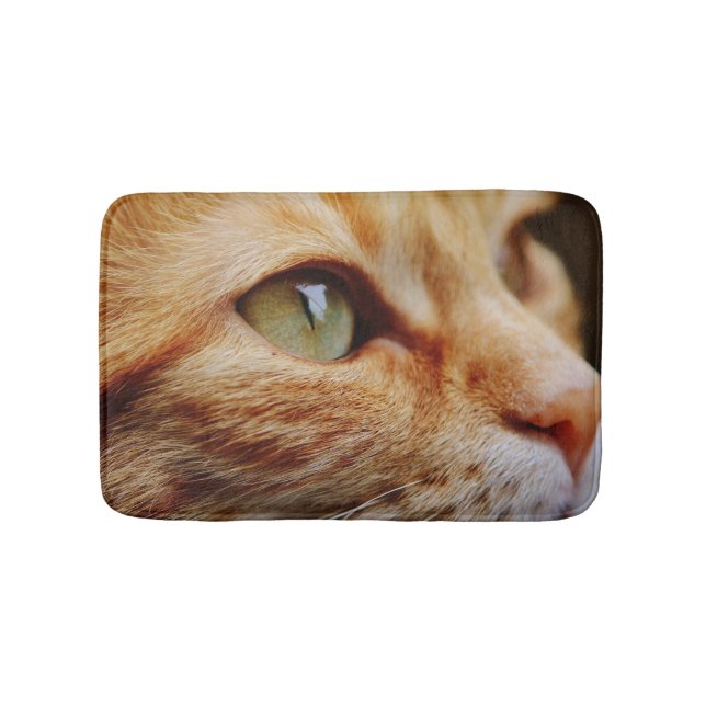 Fastställt Ansikte för en Ginger Cat Badrumsmatta (Framsidan)