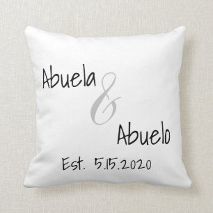 Fastställt datum för Abuelo och Abuelo Dekorativ Kudde