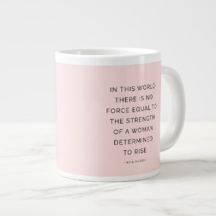 Fastställt kvinnans inspirerande citattecken Rosa Jumbo Mugg