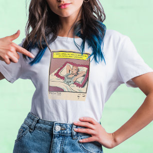 Fastställt kvinnans Vintage Retro Romantik Tecknad T Shirt