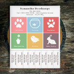 Fästtjänster och Färg-kvadrater Tear Off Strips Fl Flygblad<br><div class="desc">En Flyer med ränder för alla tjänster som rör sällskapsdjur, t.ex. veterinär, hundpromenör, katt sitta, kanin, matande, fiskvård, fågelvård, växtskydd, bordning av sällskapsdjur osv. Den levereras med färgad och bilder av katt tass, hund, tass, fiskskål, krukväxter, fåglar och kaniner - du kan ändra dem med dina egna foton, logotyper eller...</div>