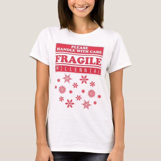 Fästvänlig Millenniehantering, hantera omsorgsfull Tee Shirt (Framsida)
