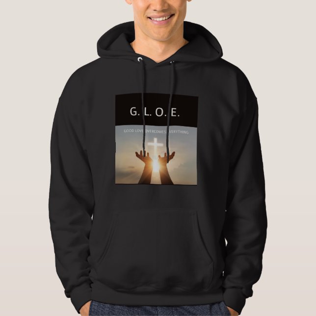 Fästvänlig svart motiveringsbrud hoodie (Framsida)