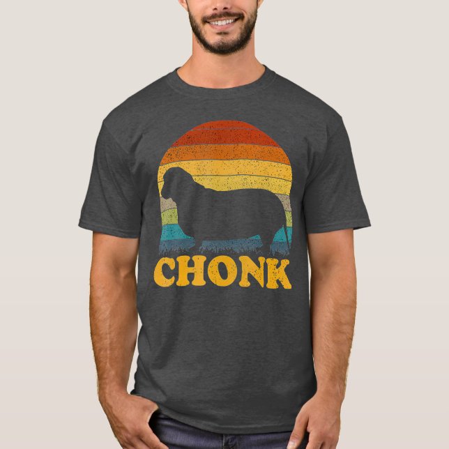 Fat Dog Chonk Meme  Funny Retro Meme Dog Mom T Shirt (Framsida)