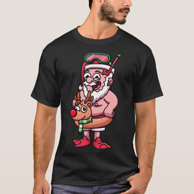 Fat Santa In Scuba Outfit  Active T-Shirt (Framsida)
