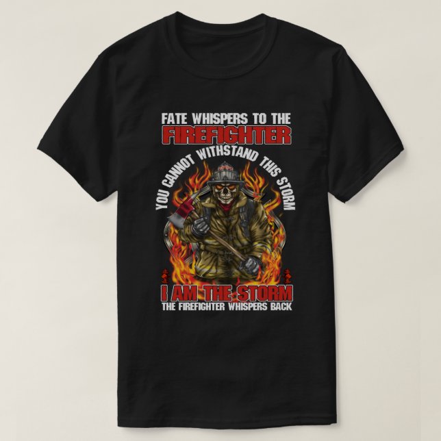 Fata Whispers till Firefighter T Shirt (Design framsida)
