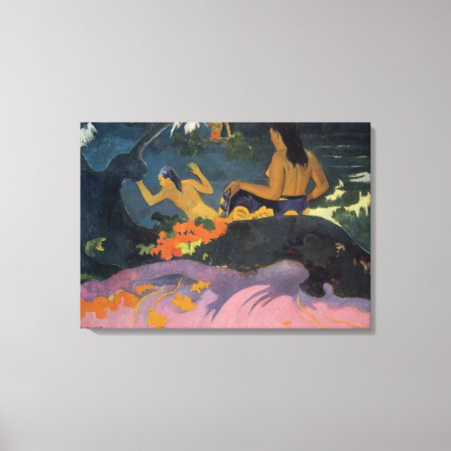 Fatata Te Miti (vid havet) - Paul Gauguin Canvastryck (Framsida)