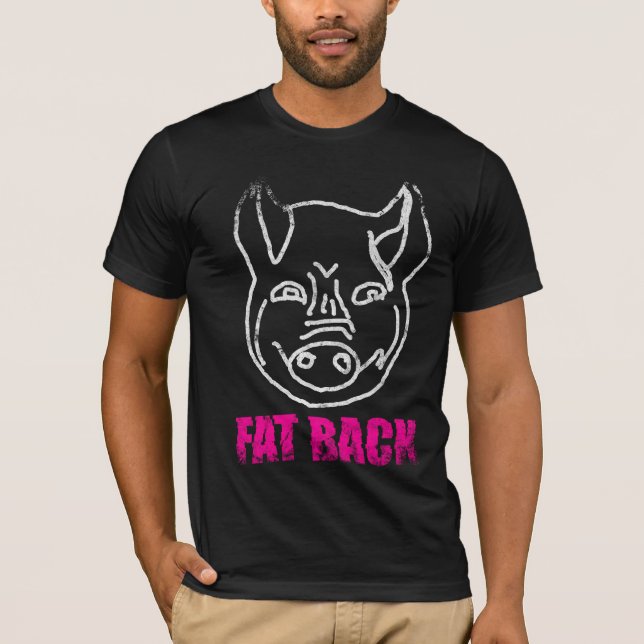 Fatback enkelt grisansikte t-shirt (Framsida)