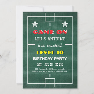 Fatball Gamer Birthday Invitation Inbjudningar