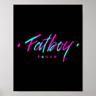 Fatboy Squad Gym Weightlift Bodybuilding Fitnes Poster
