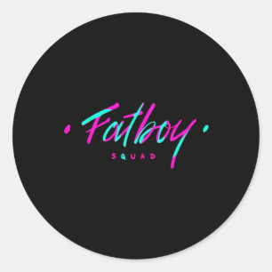 Fatboy Squad Gym Weightlift Bodybuilding Fitnes Runt Klistermärke