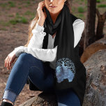 FATED GENES chow Livets träd Chiffon Scarf Sjal<br><div class="desc">Denna vackra Chow- och Livets träd-design inspirerades av min kärlek av indigo-färgade textilier. Jag har alltid ritats till dessa blå nyanser och de arbetar med sin magi på så många olika saker i min Zazzle Boutique.</div>