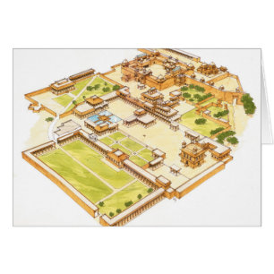 Fatehpur Sikri. Adra. Indien Hälsningskort