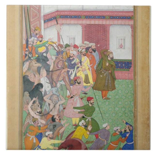 Fatepur Sikiri, 1573: Hasain Quli Khan-l Jahan pre Kakelplatta (Framsidan)