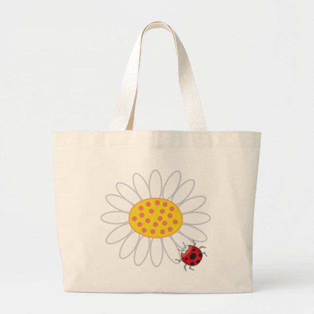 fatfatin Daisy & Ladybug Roligt Cute Tote Bag Jumbo Tygkasse (Framsidan)