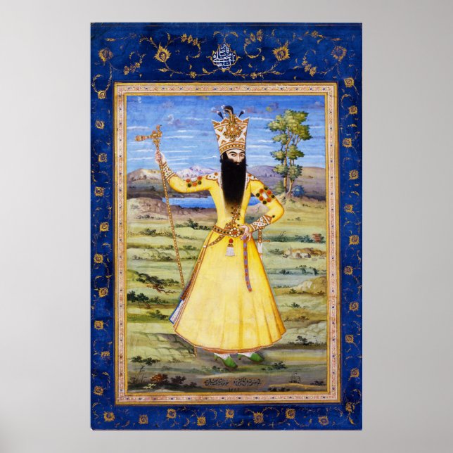 Fath Ali Fatali Shah Qajar Kung Poster (Framsidan)