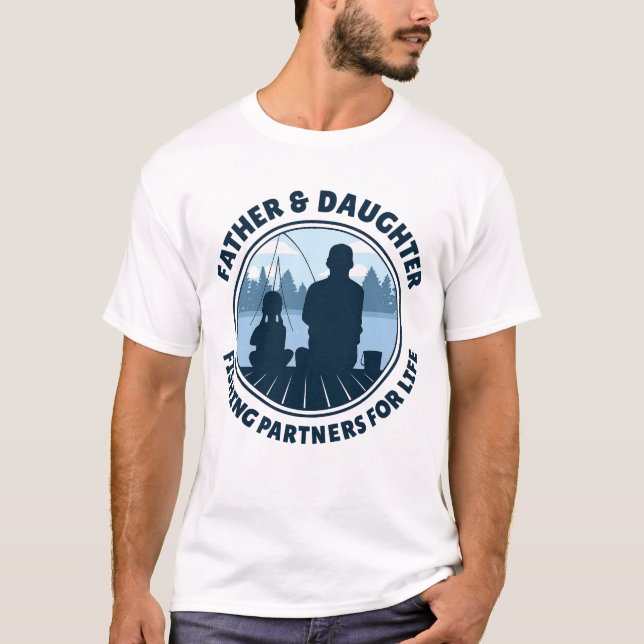 Father and Daughter Fishing Shirt – Fishing Partne T Shirt (Framsida)