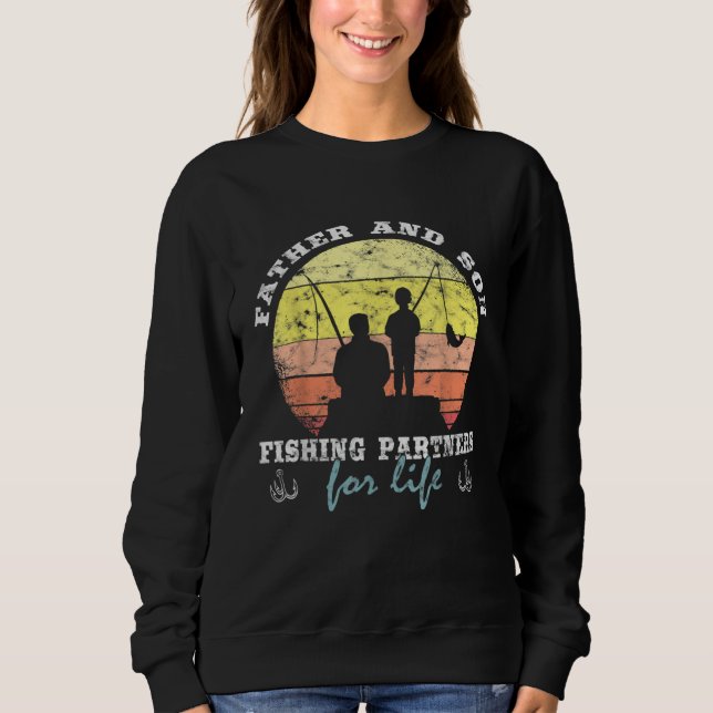 Father And Son Fishing Partners For Life Fishing F T Shirt (Framsida)