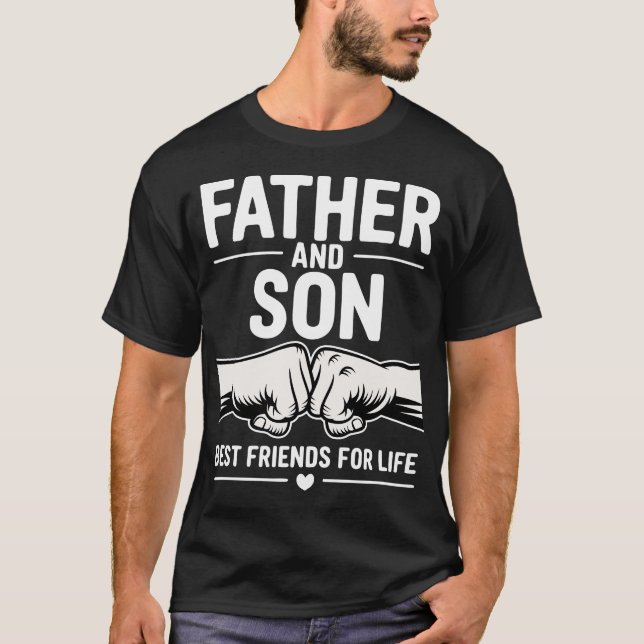 Father and Son Fist Bump Unbreakable Bond Family T Shirt (Framsida)