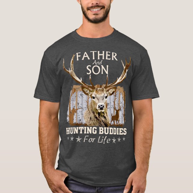 Father and Son Hunting Buddies For Life  Gift T Shirt (Framsida)