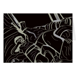 Father and Son Semi-gloss Greeting Card Hälsningskort