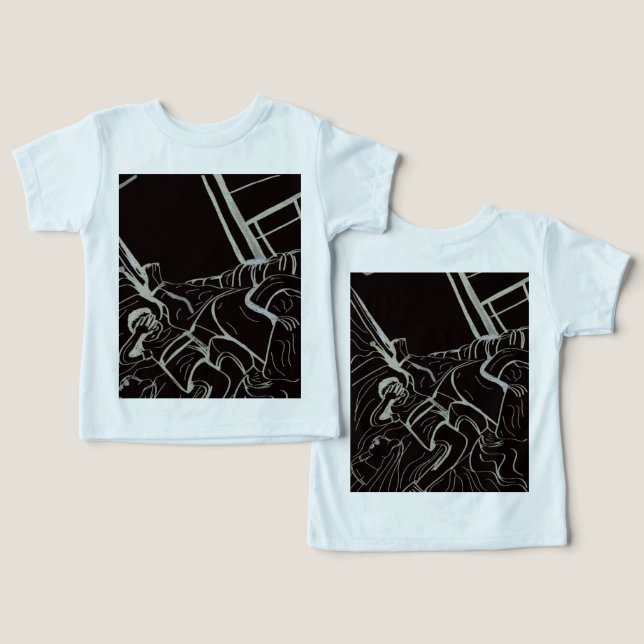 Father and Son Toddler Shirt T (Design fram och bak)