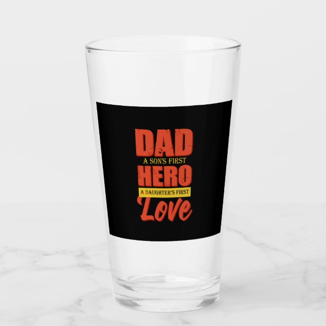 Father Gift | Dad Hero Love Glaskopp (Framsida)