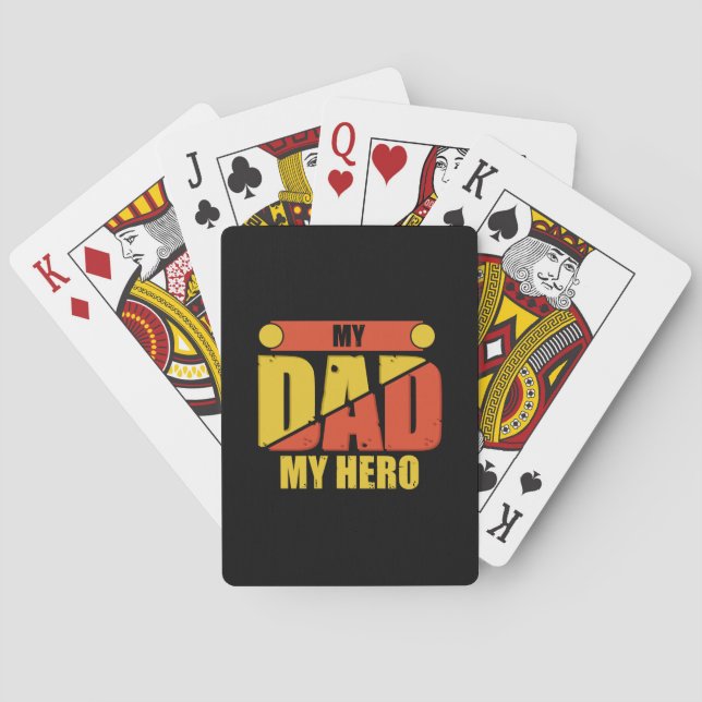 Father Gift | My Dad My Hero Casinokort (Baksidan)